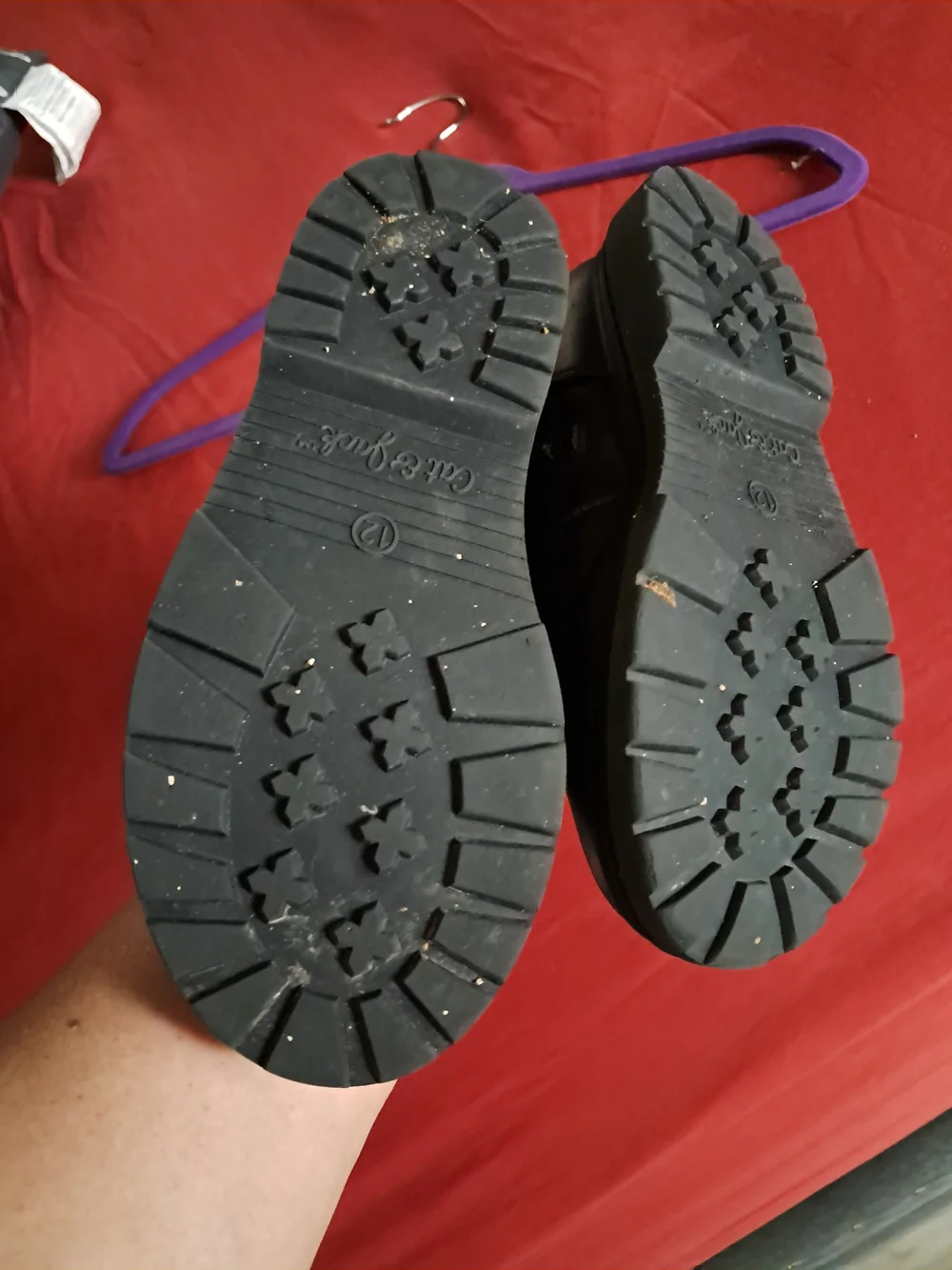 Cat & Jack Black Lace-Up Kids Hiking Boots